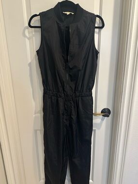 Hot & Delicious Black Sleeveless Utility Jogger Jumpsuit size Medium